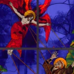 St. Francis receives the stigmata, wounds of Christ.