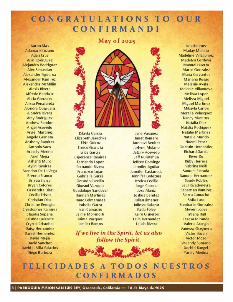 Congratulations to our Confirmandi for 2025