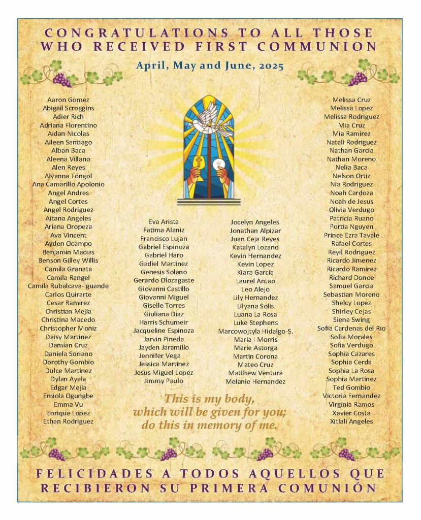 First Communicants 2025