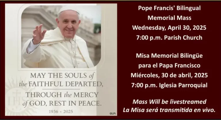 Memorial Mass for Pope Francis