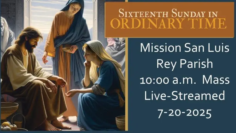 Live-streamed English Mass for 7-20-2025