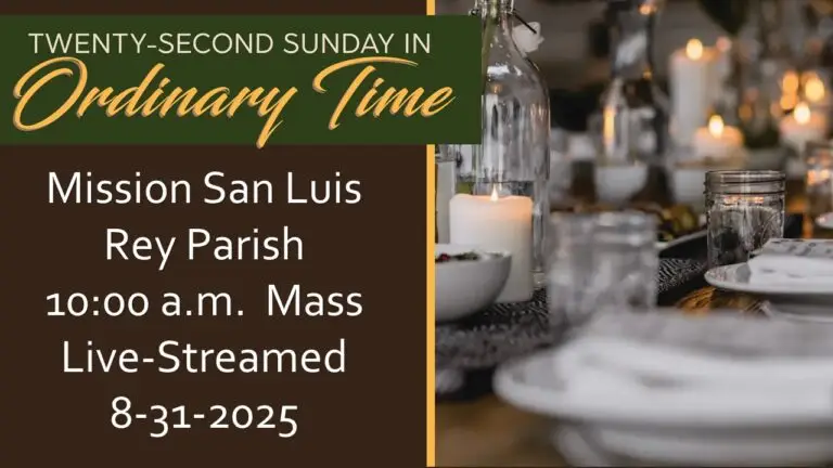 Livestream for August 31, 2025, 10 am English Mass