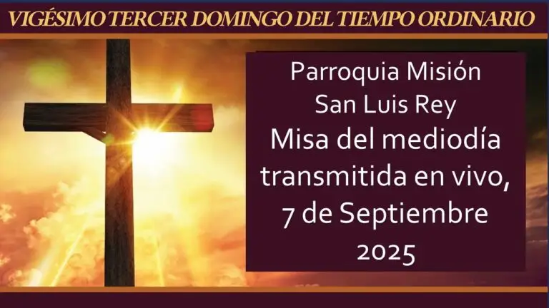 Livestream Spanish noon mass for 9-9-2025