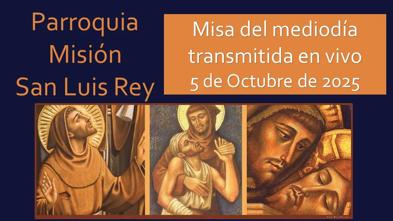 Livestream for 12 noon Mass, October 5, 2025