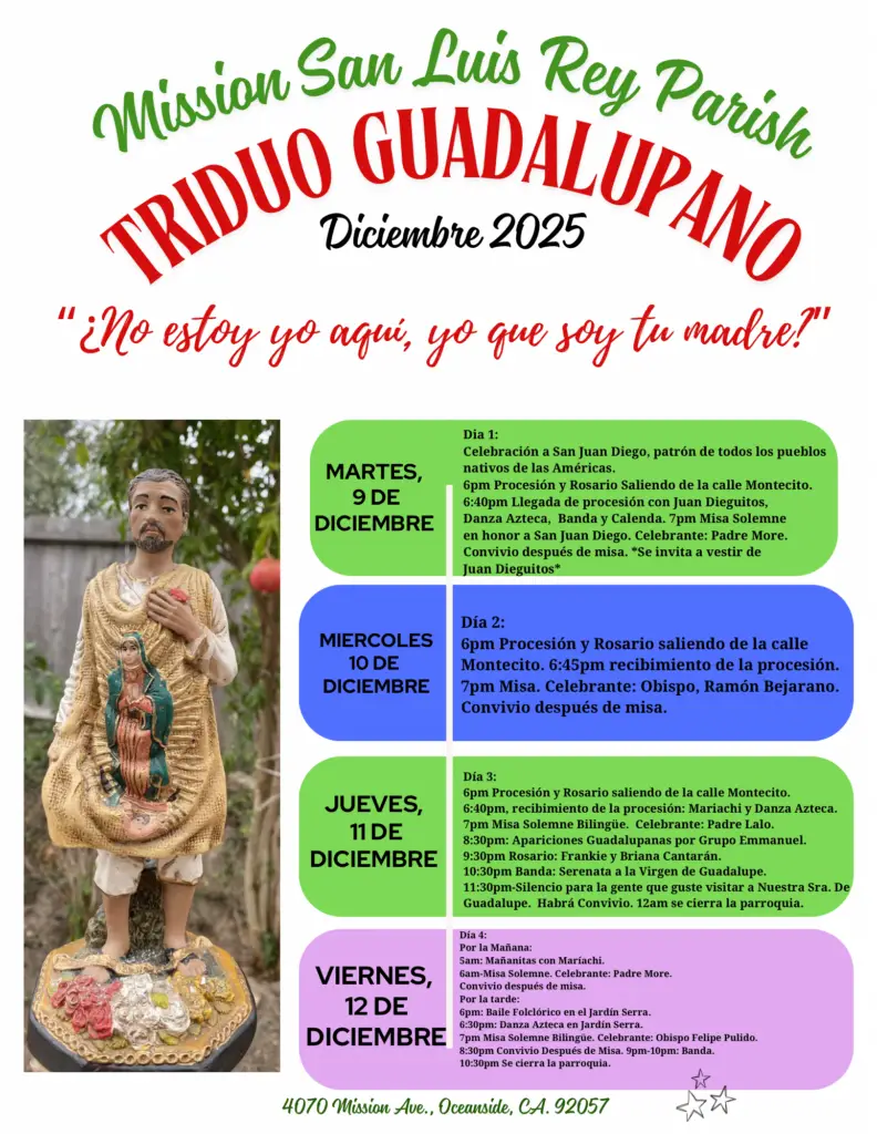 Our Lady of Guadalupe 2025 Flyer in Spanish