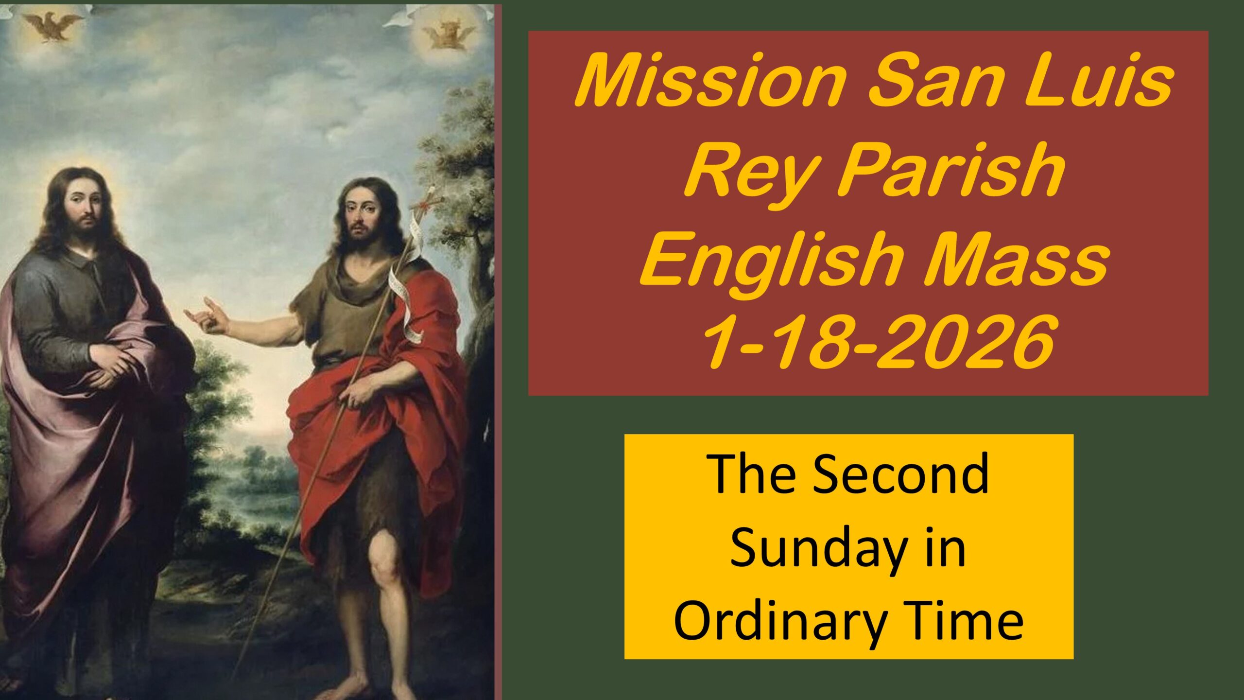 2nd Sunday in Ordinary Time 1-18-2026