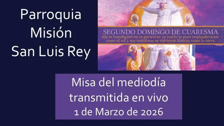 Misa del mediodía transmitida en vivo el 1 de marzo de 2026