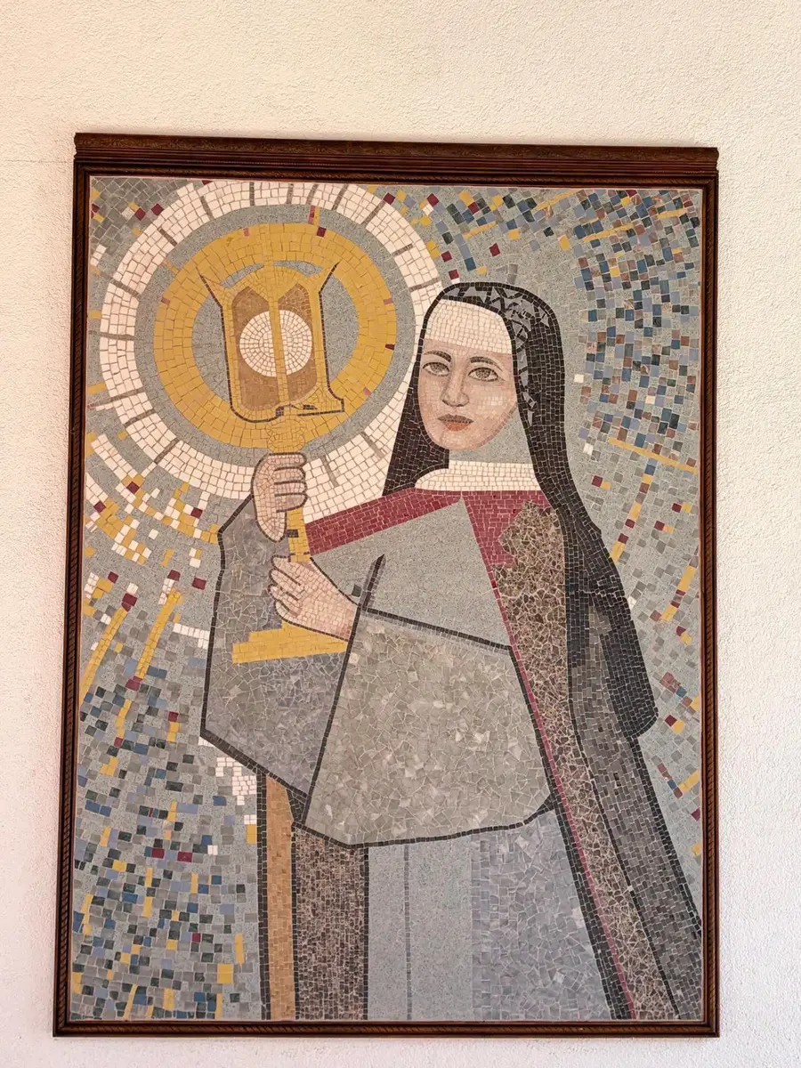 Mural of St. Clare of Assisi at MSLRP