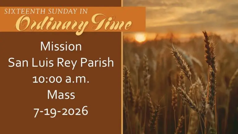 Livestream Mass for 7-19-2026
