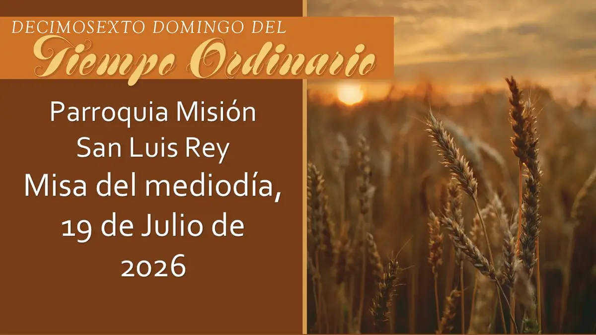 Online Spanish Mass for July 19, 2026 from Mission San Luis Rey Parish.
