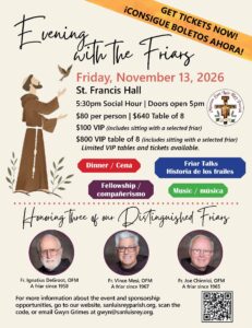 Evening With the Friars 2026