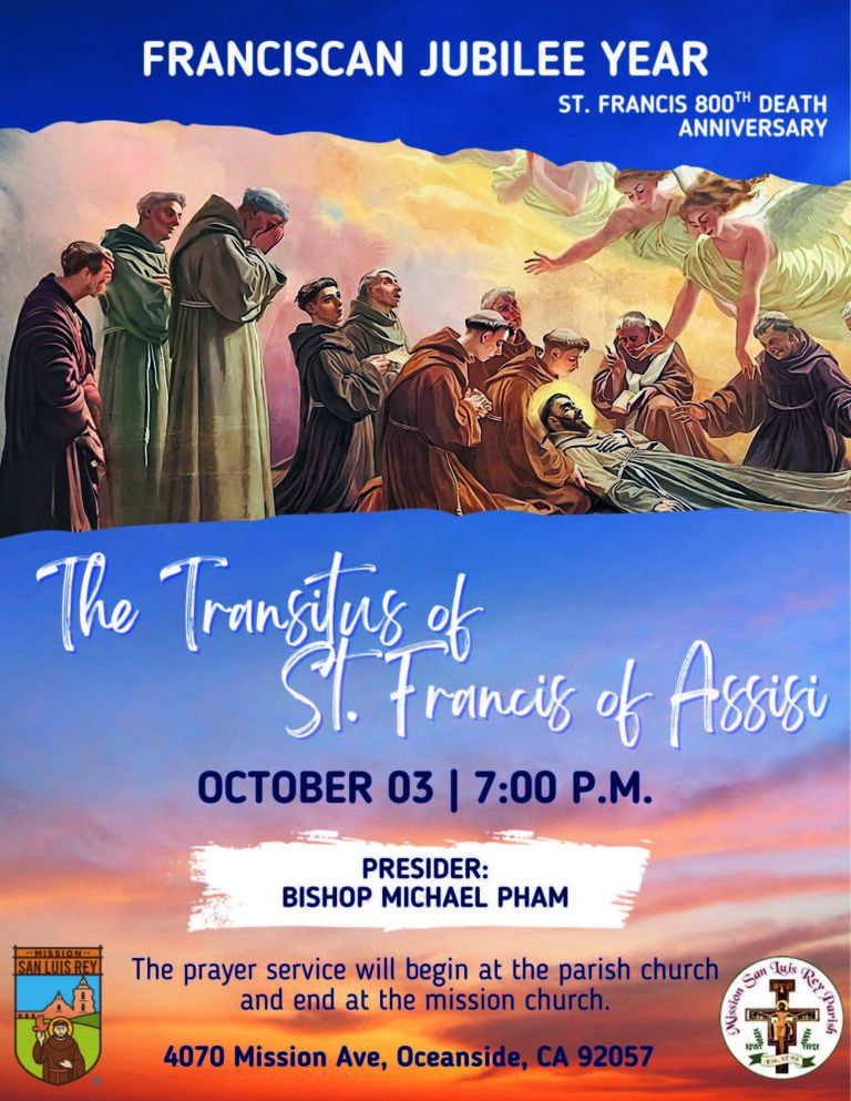 You're invited to Celebrate Transitus