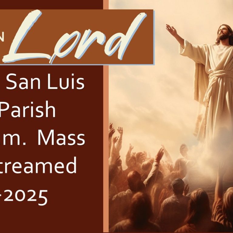 June 1st, Live Stream, 10 am English Mass