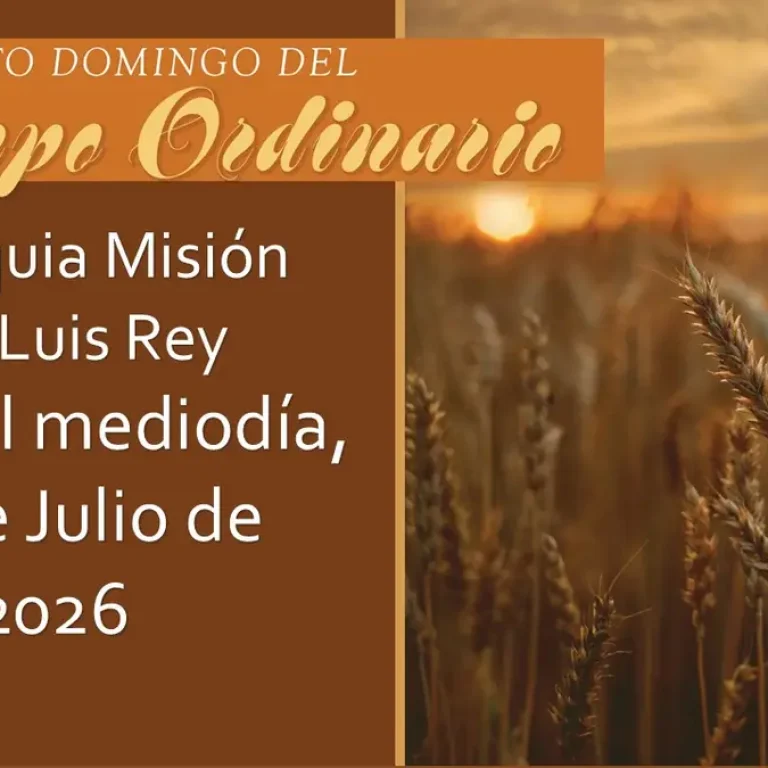 Online Spanish Mass for July 19, 2026 from Mission San Luis Rey Parish.