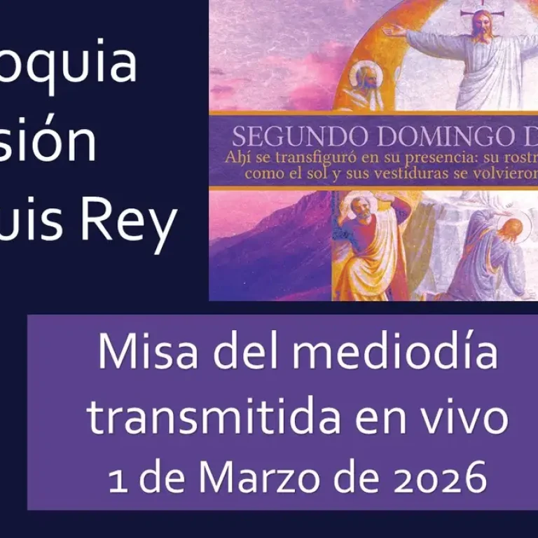 Misa del mediodía transmitida en vivo el 1 de marzo de 2026