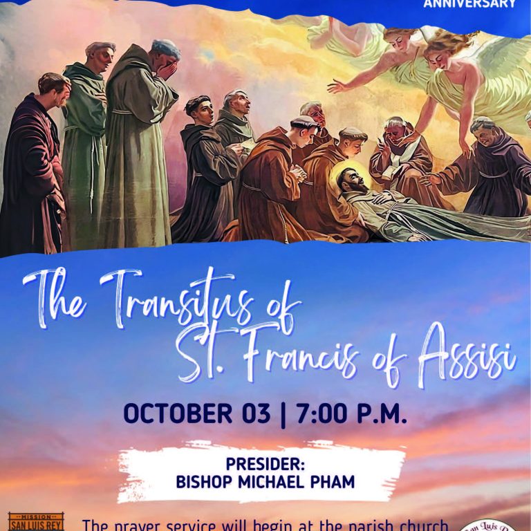 You're invited to Celebrate Transitus